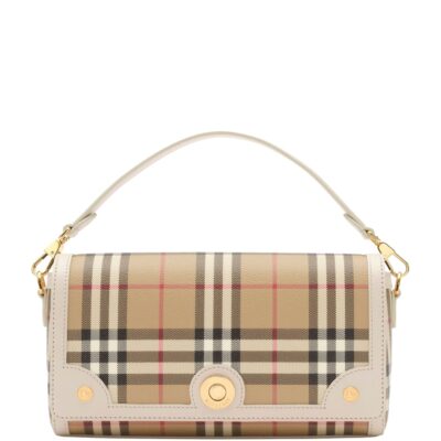 Burberry Check Note Top-Handle Bag - Image 1