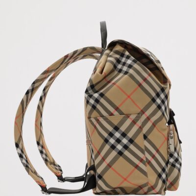 Burberry Check Print Backpack - Image 3