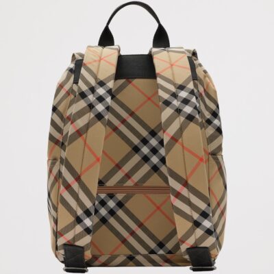 Burberry Check Print Backpack - Image 4