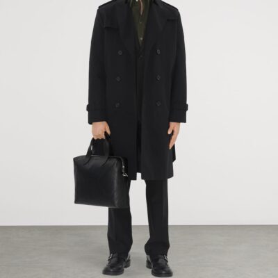 Burberry Leather Check-Embossed Briefcase - Image 2