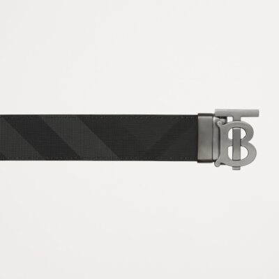 Burberry Leather Check Reversible Belt - Image 2