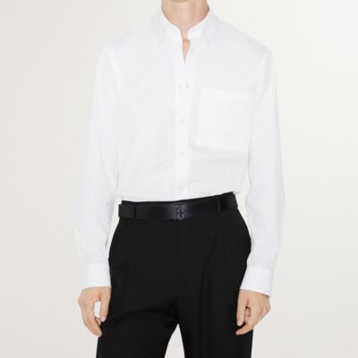Burberry Leather Check Reversible Belt - Image 4