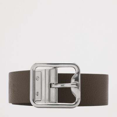 Burberry Leather Check Reversible B-Buckle Belt - Image 4