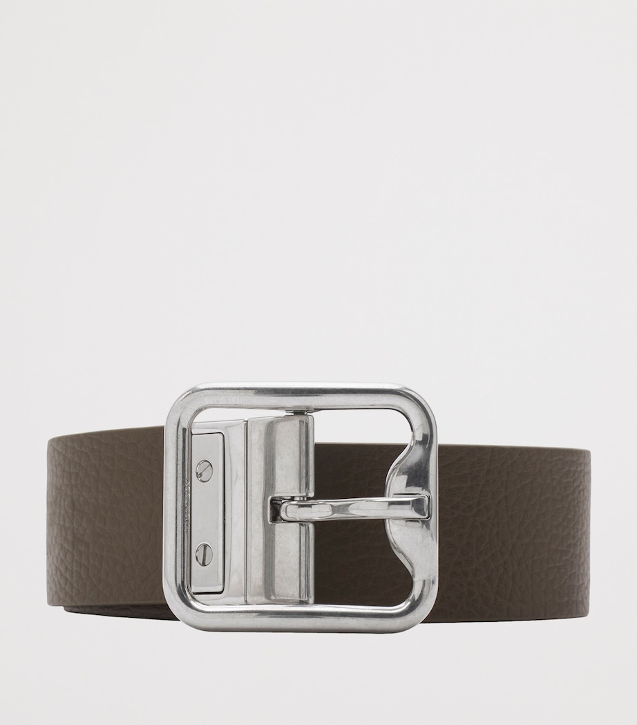 Burberry Leather Check Reversible B-Buckle Belt - Image 4