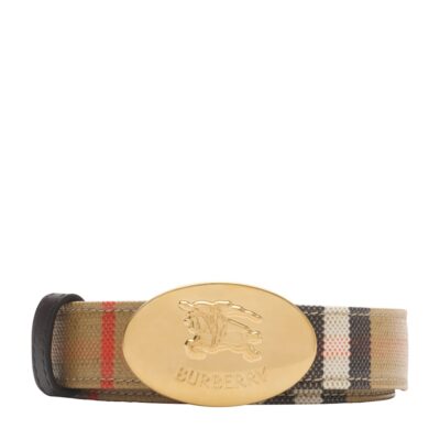 Burberry Leather EKD Stamp Reversible Belt - Image 1