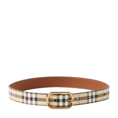 Burberry Leather EKD Stamp Reversible Belt - Image 4