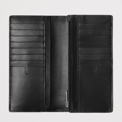 Burberry Leather Embossed Check Continental Wallet - Image 3
