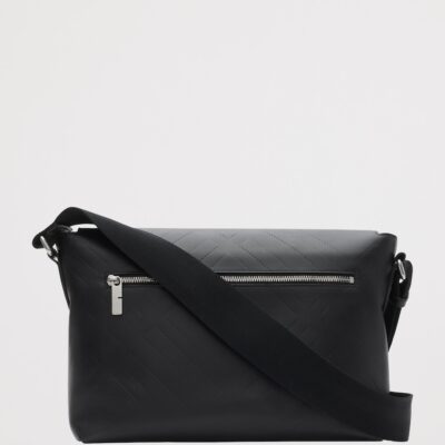 Burberry Leather Embossed Messenger Bag - Image 5