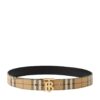 Burberry Leather and Check Reversible TB Belt - Image 1