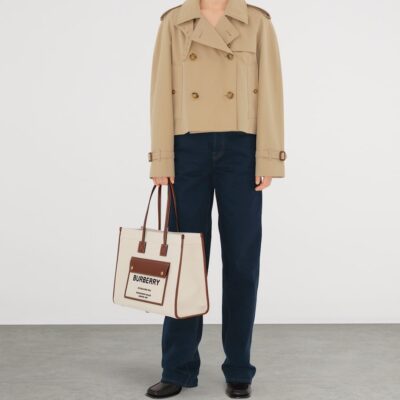 Burberry Medium Canvas Freya Tote Bag - Image 2