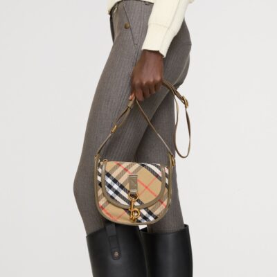 Burberry Mini Check B Clip Messenger Bag - Image 2