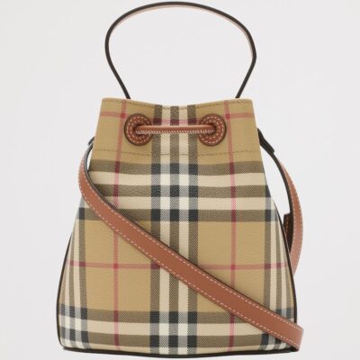 Burberry Mini Check Bucket Bag - Image 5