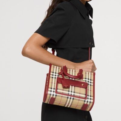 Burberry Mini Check Freya Tote Bag - Image 5
