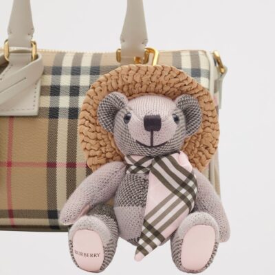 Burberry Mini Cotton Check Bowling Bag - Image 5