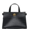 Burberry Mini Leather Croc-Embossed Cotswolds Tote Bag - Image 1