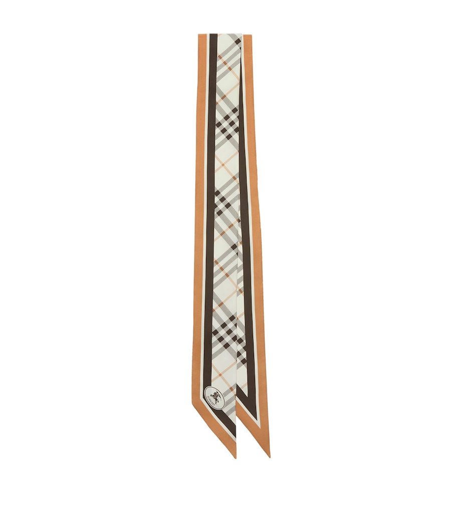 Burberry Silk Check Skinny Scarf - Image 1
