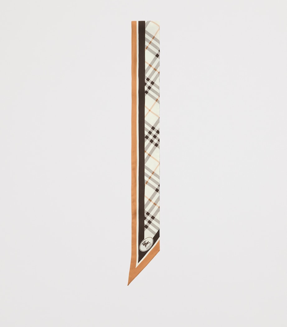 Burberry Silk Check Skinny Scarf - Image 3