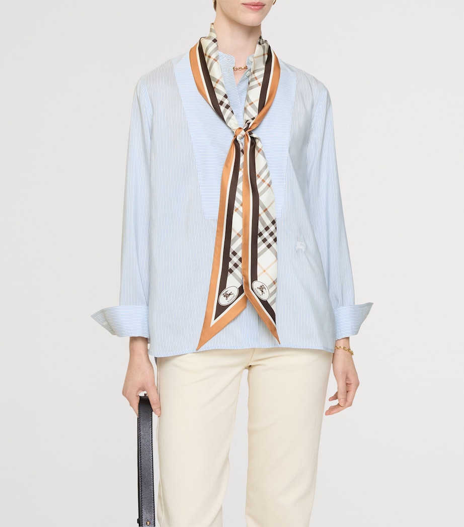 Burberry Silk Check Skinny Scarf - Image 4