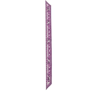 Burberry Silk Check Skinny Scarf - Image 5