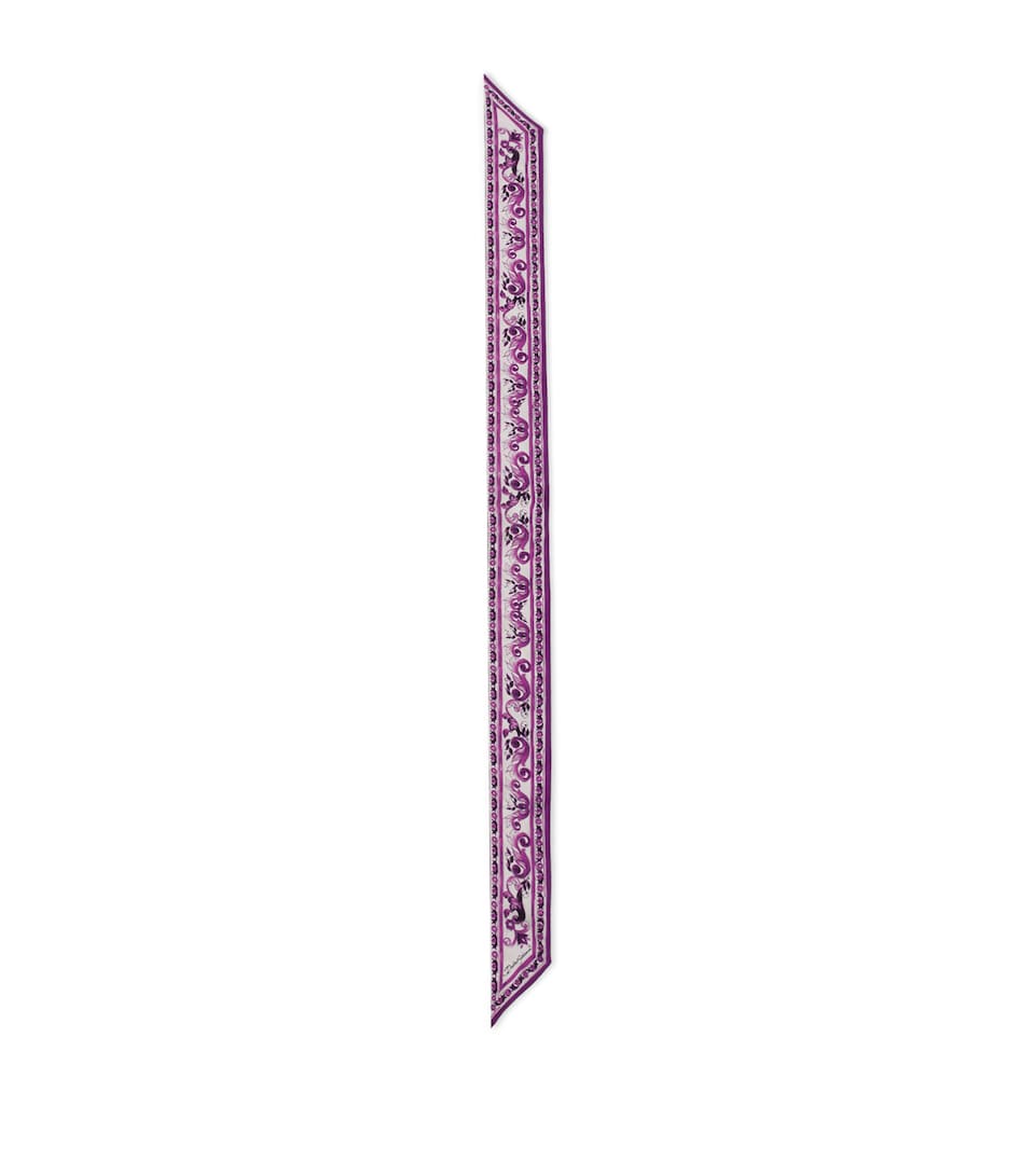Burberry Silk Check Skinny Scarf - Image 5
