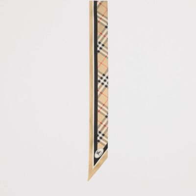 Burberry Silk Check Twilly - Image 2
