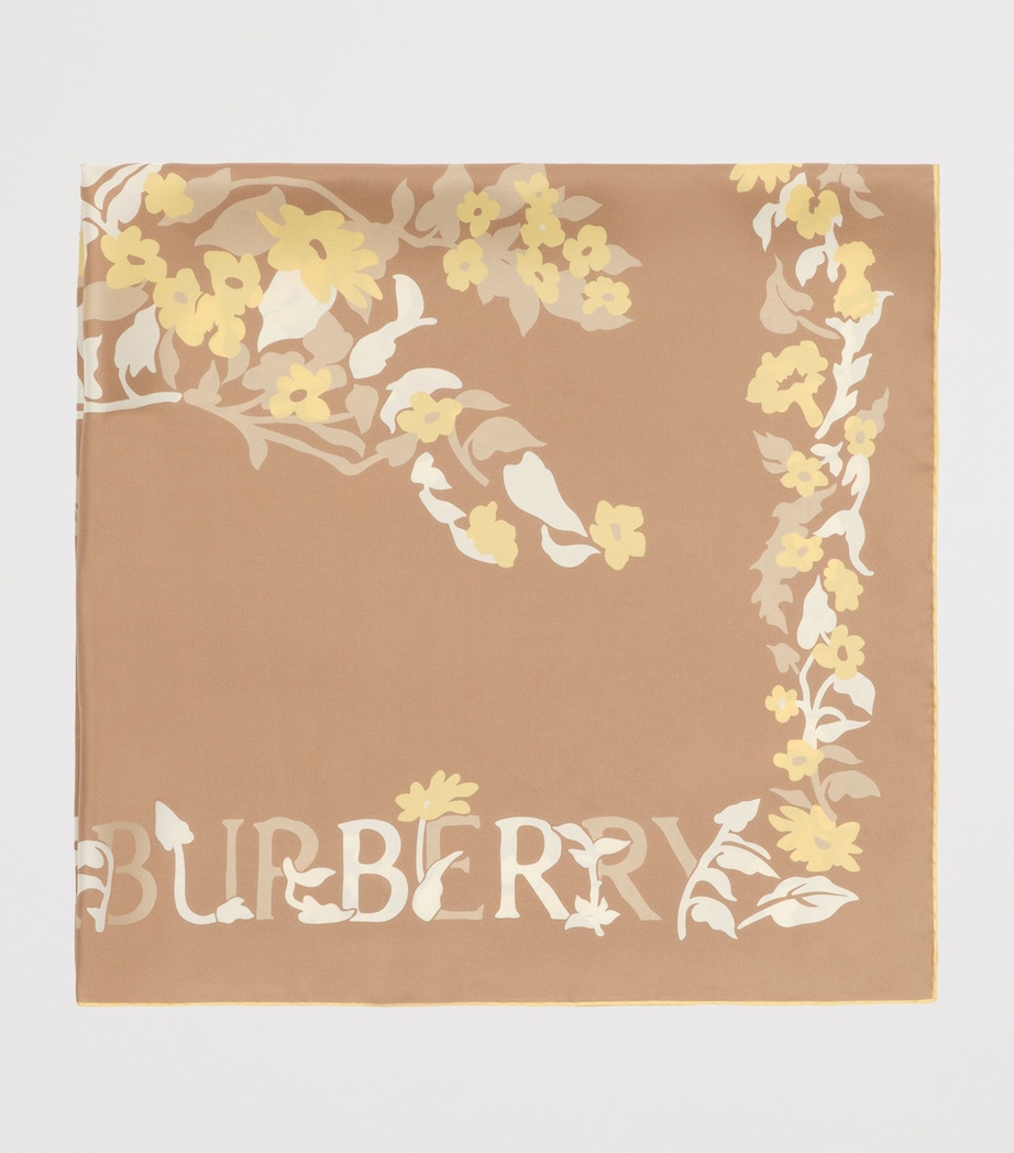 Burberry Silk Floral EKD Scarf - Image 2