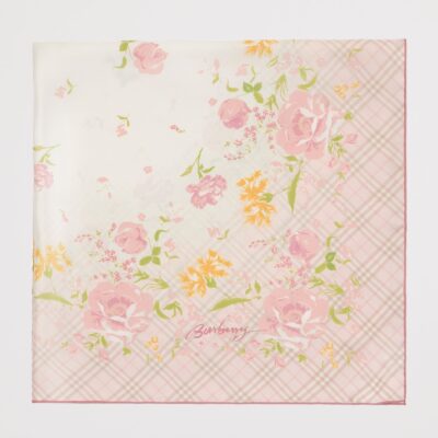 Burberry Silk Garden Party Scarf - Image 2