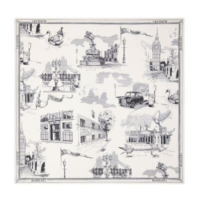 Burberry Silk London Landmarks Scarf - Image 1