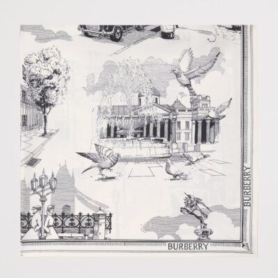 Burberry Silk London Landmarks Scarf - Image 3