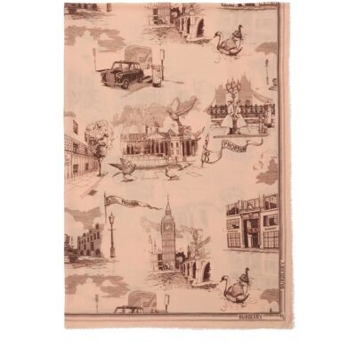 Burberry Silk London Landmarks Scarf - Image 4
