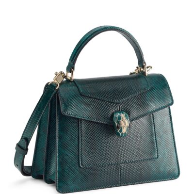 Bvlgari Karung Leather Serpenti Forever Top-Handle Bag - Image 1