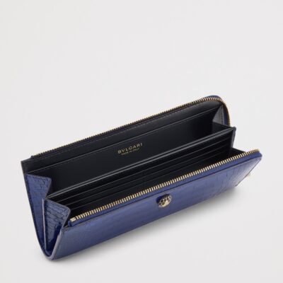 Bvlgari Large Alligator Leather Serpenti Forever Wallet - Image 2