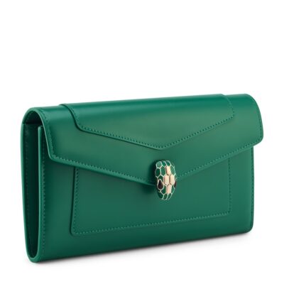 Bvlgari Large Leather Serpenti Forever Wallet - Image 1