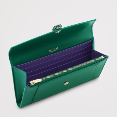 Bvlgari Large Leather Serpenti Forever Wallet - Image 2