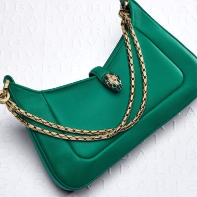 Bvlgari Leather Serpenti Baia Shoulder Bag - Image 2