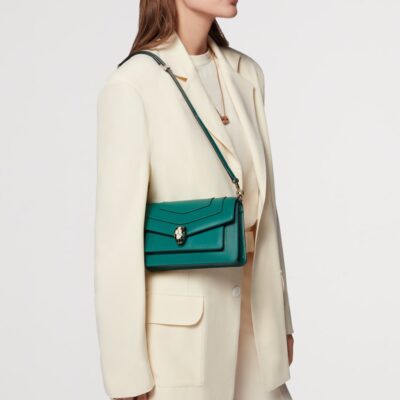 Bvlgari Leather Serpenti Forever East-West Shoulder Bag - Image 2