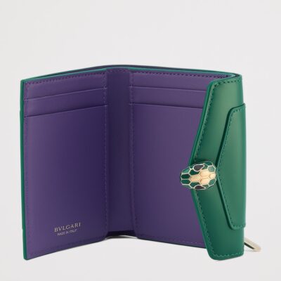Bvlgari Leather Serpenti Forever Slim Compact Wallet - Image 2