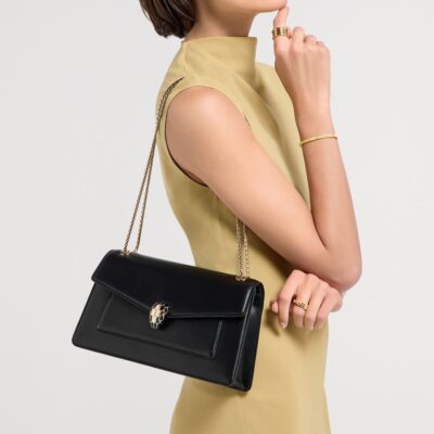 Bvlgari Leather Serpenti Forever Shoulder Bag - Image 4