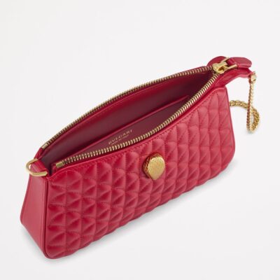 Bvlgari Leather Serpenti Sugarloaf Clutch Bag - Image 3