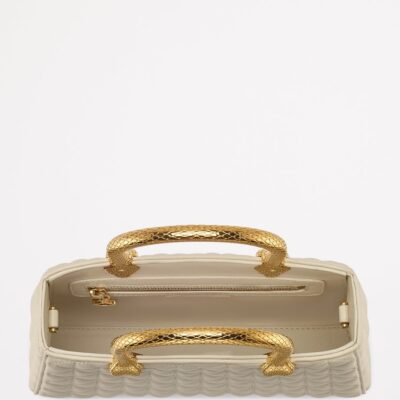 Bvlgari Leather Serpentine Duo Top-Handle Bag - Image 2