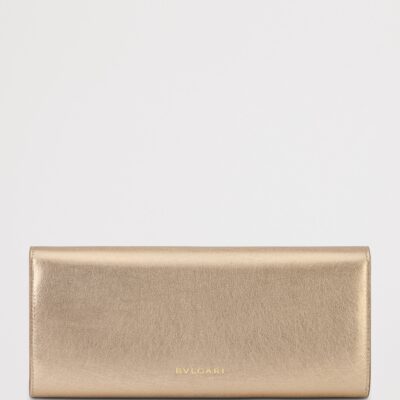 Bvlgari Leather Tubogas Cabochon Evening Clutch Bag - Image 5
