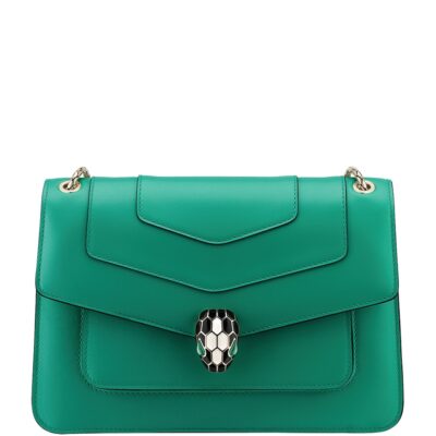 Bvlgari Medium Leather Serpenti Forever Shoulder Bag - Image 1
