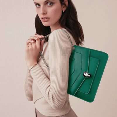 Bvlgari Medium Leather Serpenti Forever Shoulder Bag - Image 2