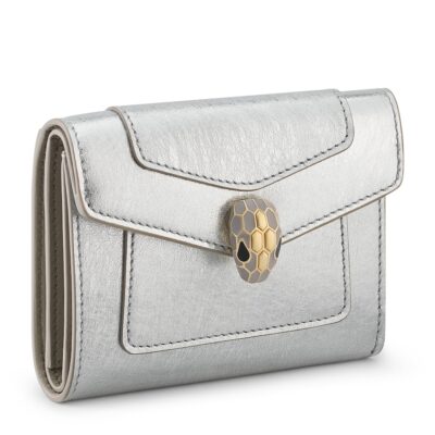 Bvlgari Metallic Leather Serpenti Forever Compact Wallet - Image 1