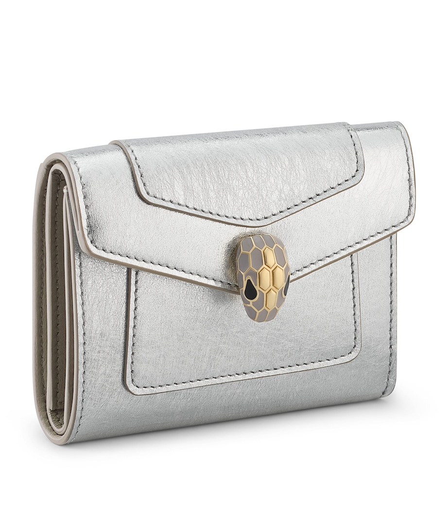 Bvlgari Metallic Leather Serpenti Forever Compact Wallet - Image 1