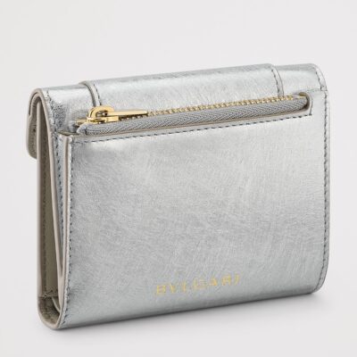 Bvlgari Metallic Leather Serpenti Forever Compact Wallet - Image 2