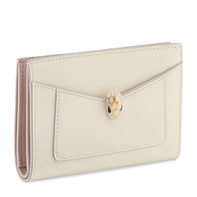 Bvlgari Metallic Leather Serpenti Forever Compact Wallet - Image 4