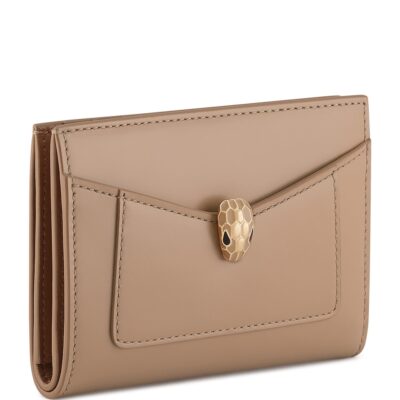 Bvlgari Metallic Leather Serpenti Forever Compact Wallet - Image 5