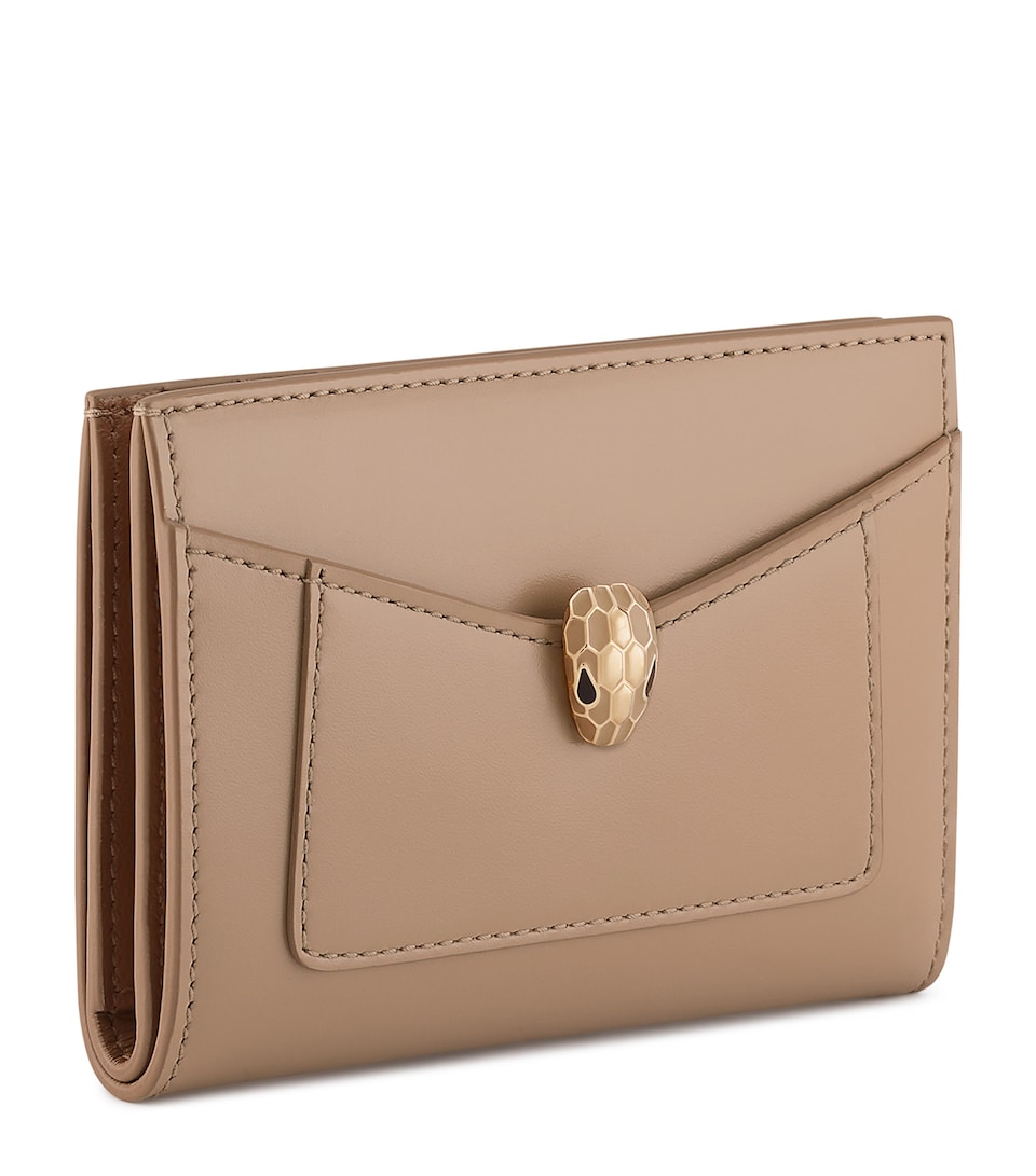 Bvlgari Metallic Leather Serpenti Forever Compact Wallet - Image 5