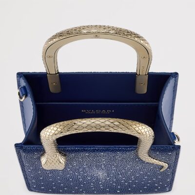 Bvlgari Mini Galuchat Leather Serpentine Tote Bag - Image 3